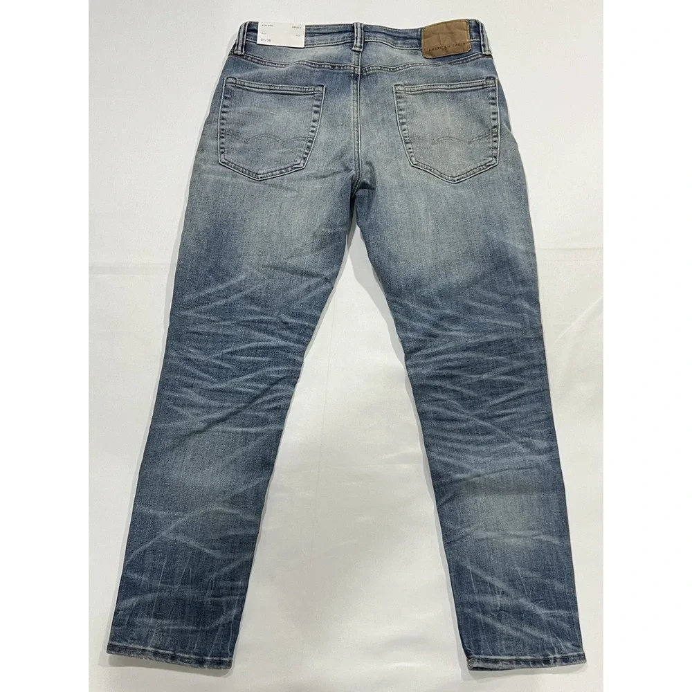 American Eagle Airflex + Jeans Mens 31X30 Blue NWT Straight Athletic